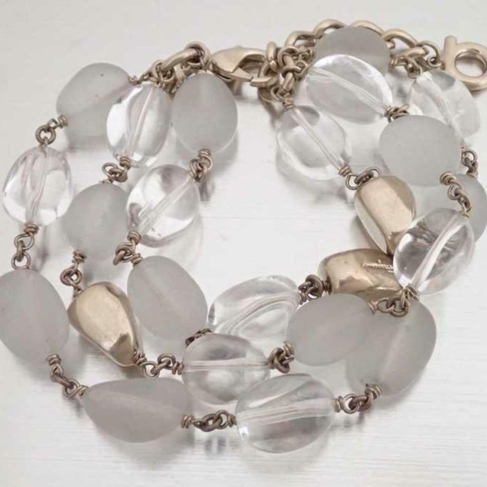 Salvatore Ferragamo Bracelet Gancini Stone 7.5"